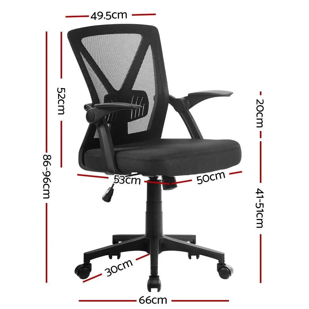 Artiss Gaming Office Chair Mesh Computer Chairs Swivel Executive Mid Back Black Deals499