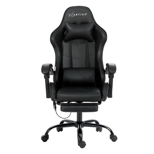 Artiss Gaming Office Chair Racing Massage Computer Seat Footrest Leather Deals499