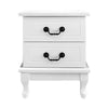 Artiss KUBI Bedside Tables 2 Drawers Side Table French Nightstand Storage Cabinet Deals499