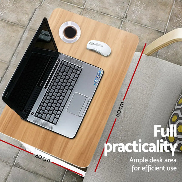 Artiss Laptop Table Desk Portable - Light Wood Deals499