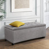 Artiss Large Fabric Storage Ottoman - Light Grey Deals499
