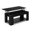 Artiss Lift Up Top Coffee Table Storage Shelf Black Deals499