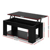 Artiss Lift Up Top Coffee Table Storage Shelf Black Deals499