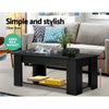 Artiss Lift Up Top Coffee Table Storage Shelf Black Deals499