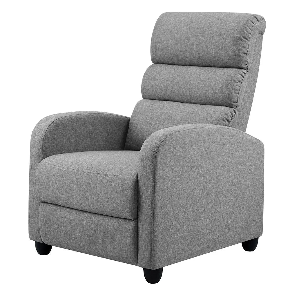 Artiss Luxury Recliner Chair Chairs Lounge Armchair Sofa Fabric Cover Grey Deals499