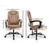 Artiss Massage Office Chair PU Leather Recliner Computer Gaming Chairs Espresso Deals499