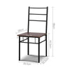 Artiss Metal Table and Chairs - Walnut & Black Deals499