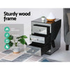 Artiss Mirrored Bedside table Drawers Furniture Mirror Glass Presia Smoky Grey Deals499
