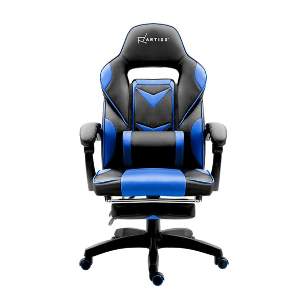 Artiss Office Chair Computer Desk Gaming Chair Study Home Work Recliner Black Blue Deals499