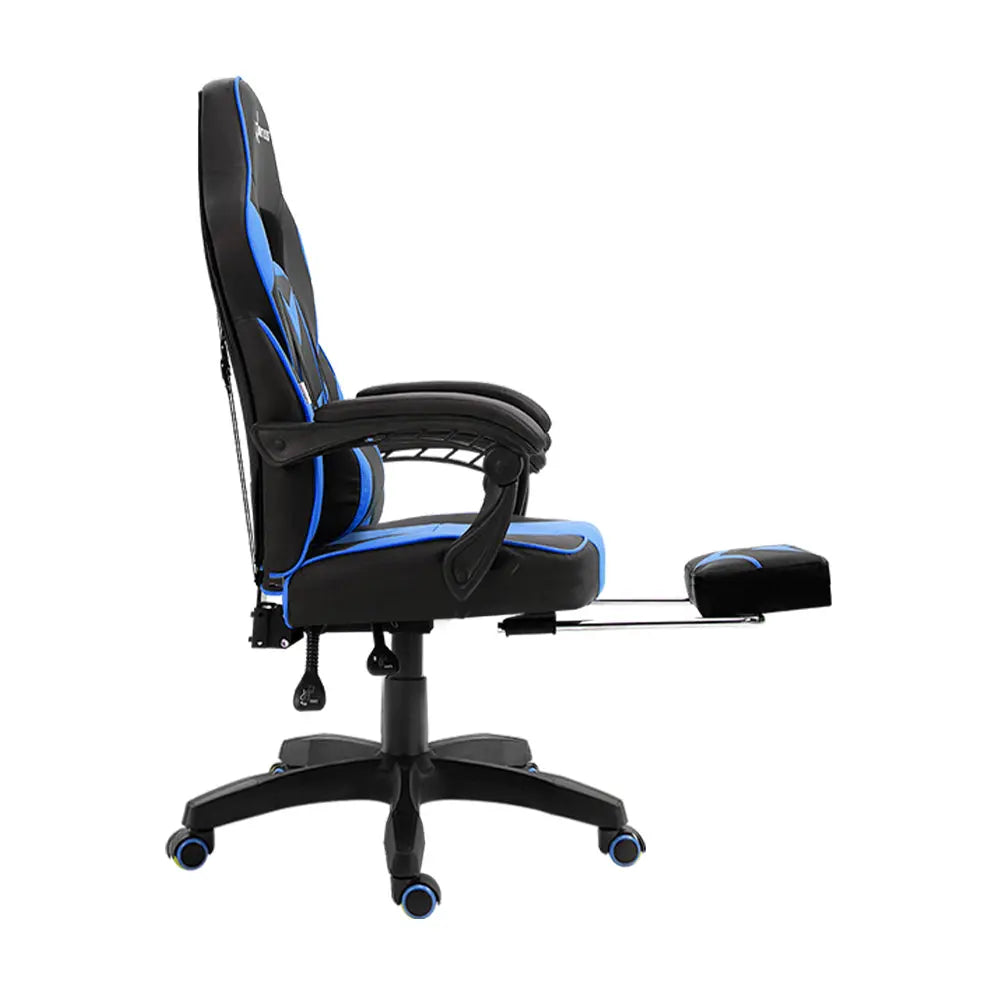 Artiss Office Chair Computer Desk Gaming Chair Study Home Work Recliner Black Blue Deals499