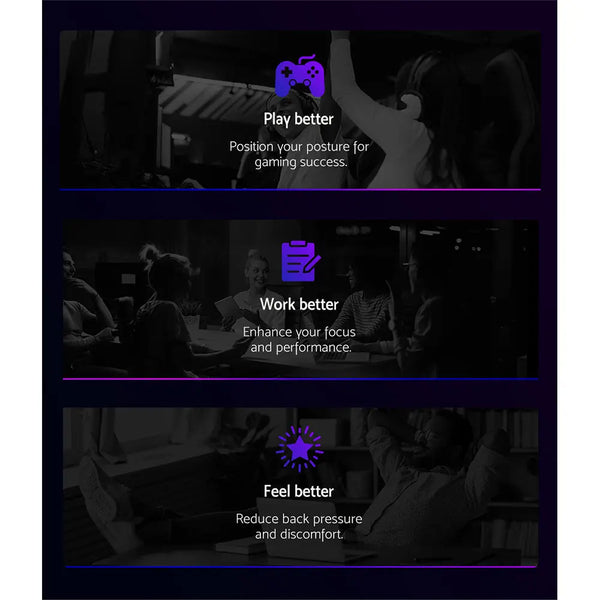 Artiss Office Chair Computer Desk Gaming Chair Study Home Work Recliner Black Blue Deals499