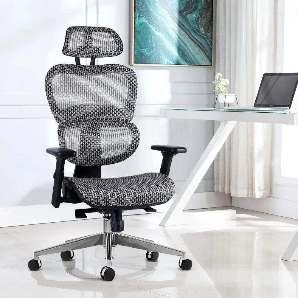 Artiss Office Chair Computer Gaming Chair Mesh Net Seat Grey Deals499