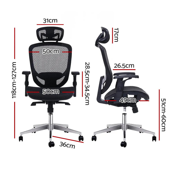 Artiss Office Chair Gaming Chair Computer Chairs Mesh Net Seating Black Deals499