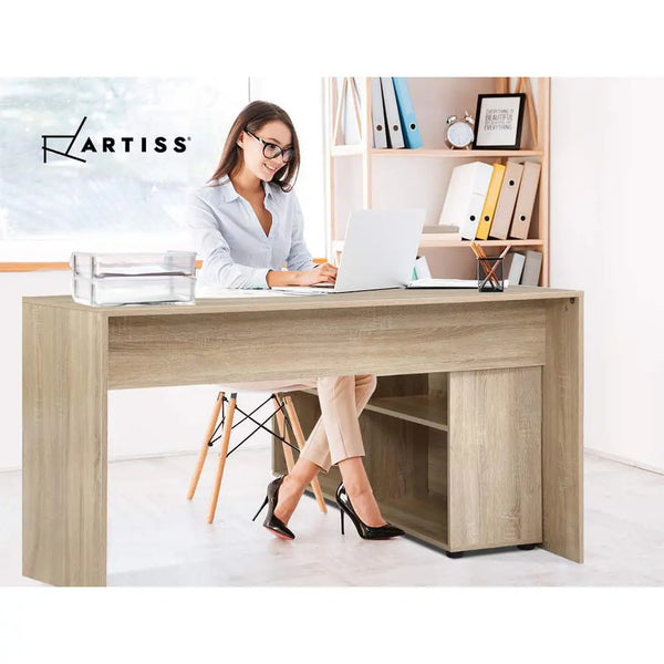 Artiss Office Computer Desk Corner Study Table Workstation Bookcase Storage Deals499