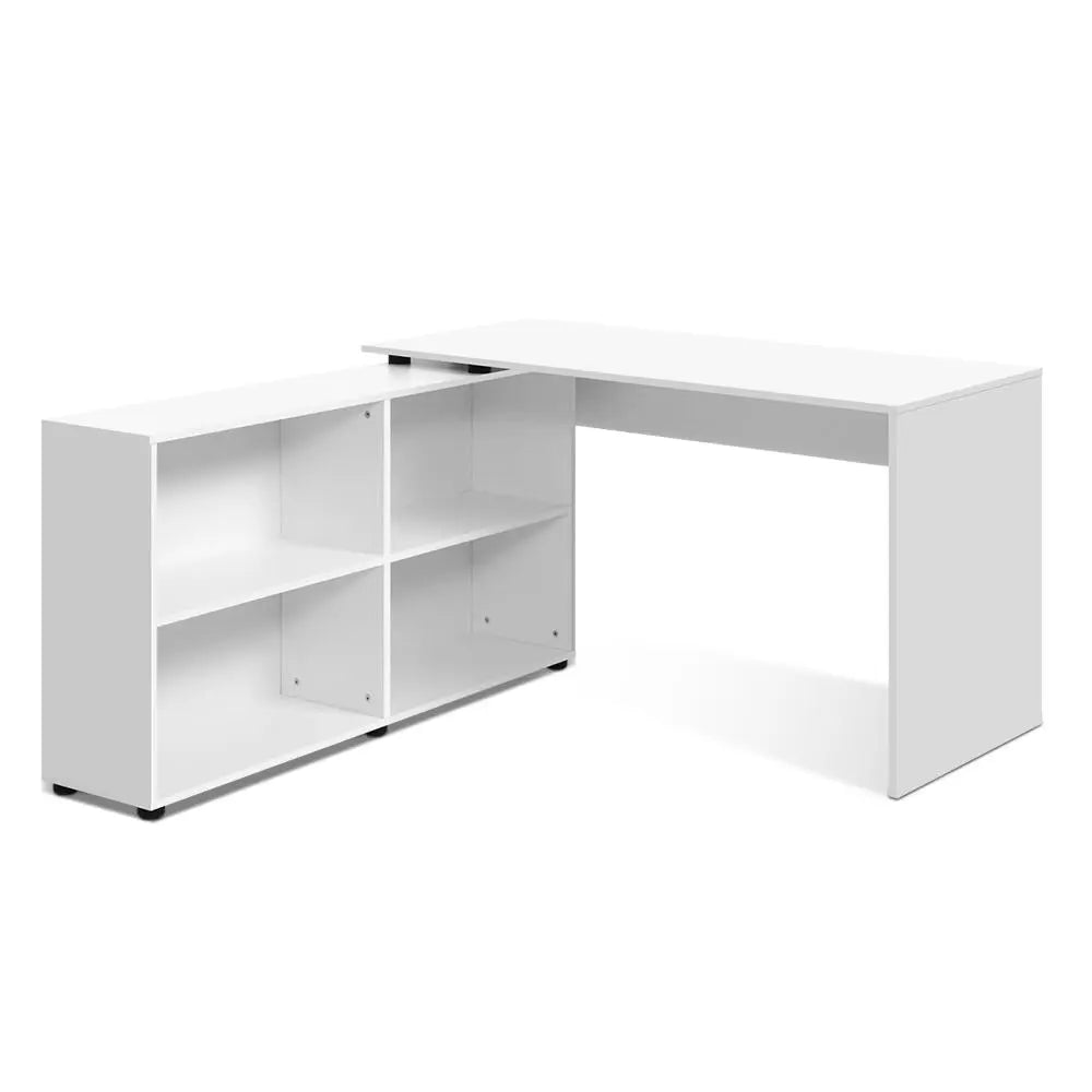 Artiss Office Computer Desk Corner Study Table Workstation Bookcase Storage Deals499