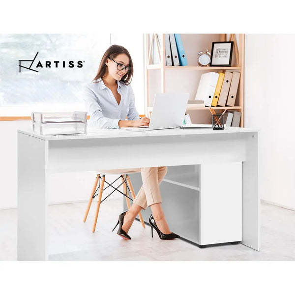 Artiss Office Computer Desk Corner Study Table Workstation Bookcase Storage Deals499