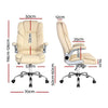 Artiss PU Leather Executive Office Desk Chair - Beige Deals499