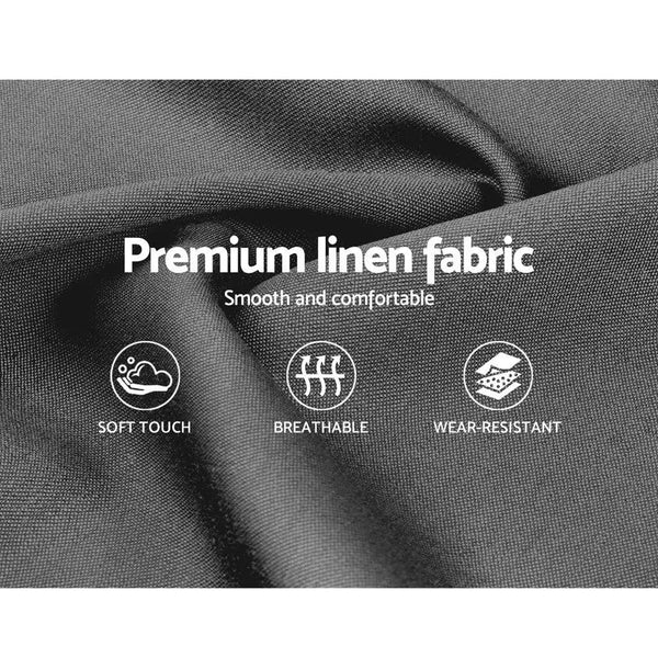 Artiss Pier Bed Frame Fabric - Grey Double Deals499