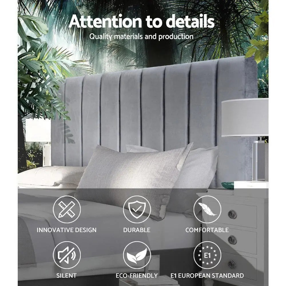 Artiss Queen Size Fabric Bed Headboard - Grey Deals499
