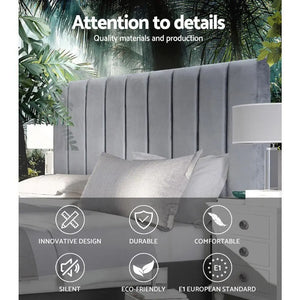 Artiss Queen Size Fabric Bed Headboard - Grey Deals499