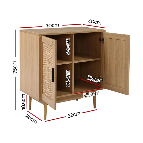 Artiss Rattan Buffet Sideboard Cabinet Storage Hallway Table Kitchen Cupboard Deals499