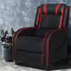 Artiss Recliner Chair Gaming Racing Armchair Lounge Sofa Chairs Leather Black Deals499