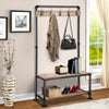 Artiss Rustic Hook Coat Shoe Rack Hanger Stand Clothes Vintage Wooden Pipe Shelf Deals499