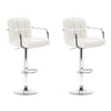 Artiss Set of 2 Bar Stools Gas lift Swivel - Steel and White Deals499