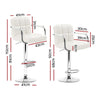 Artiss Set of 2 Bar Stools Gas lift Swivel - Steel and White Deals499