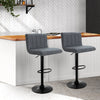 Artiss Set of 2 Bar Stools PU Leather Line Style - Grey Deals499