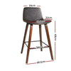 Artiss Set of 2 PU Leather Bar Stools Square Footrest - Wood and Brown Deals499