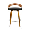 Artiss Set of 2 Walnut Wood Bar Stools - Black and Brown Deals499