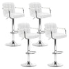 Artiss Set of 4 Bar Stools Gas lift Swivel - Steel and White Deals499