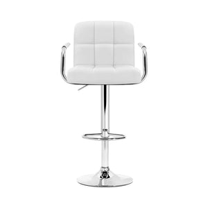Artiss Set of 4 Bar Stools Gas lift Swivel - Steel and White Deals499