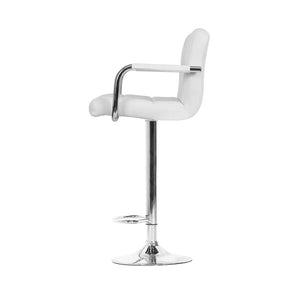 Artiss Set of 4 Bar Stools Gas lift Swivel - Steel and White Deals499
