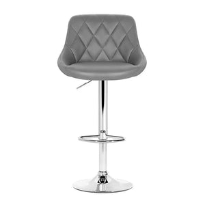 Artiss Set of 4 Bar Stools PU Leather Diamond Style - Grey Deals499