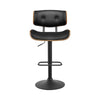Artiss Set of 4 Kitchen Bar Stools Gas Lift Stool Chairs Swivel Barstool Leather Black Deals499