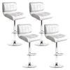 Artiss Set of 4 PU Leather Gas Lift Bar Stools - White and Chrome Deals499