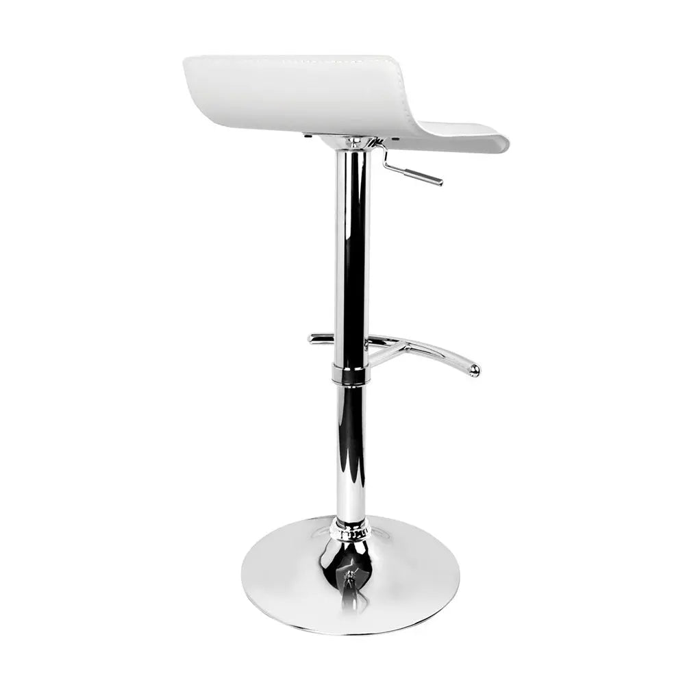 Artiss Set of 4 PU Leather Wave Style Bar Stools - White Deals499