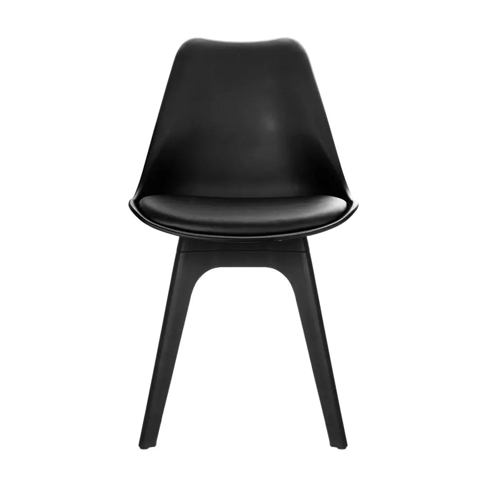 Artiss Set of 4 Retro Padded Dining Chair - Black Deals499