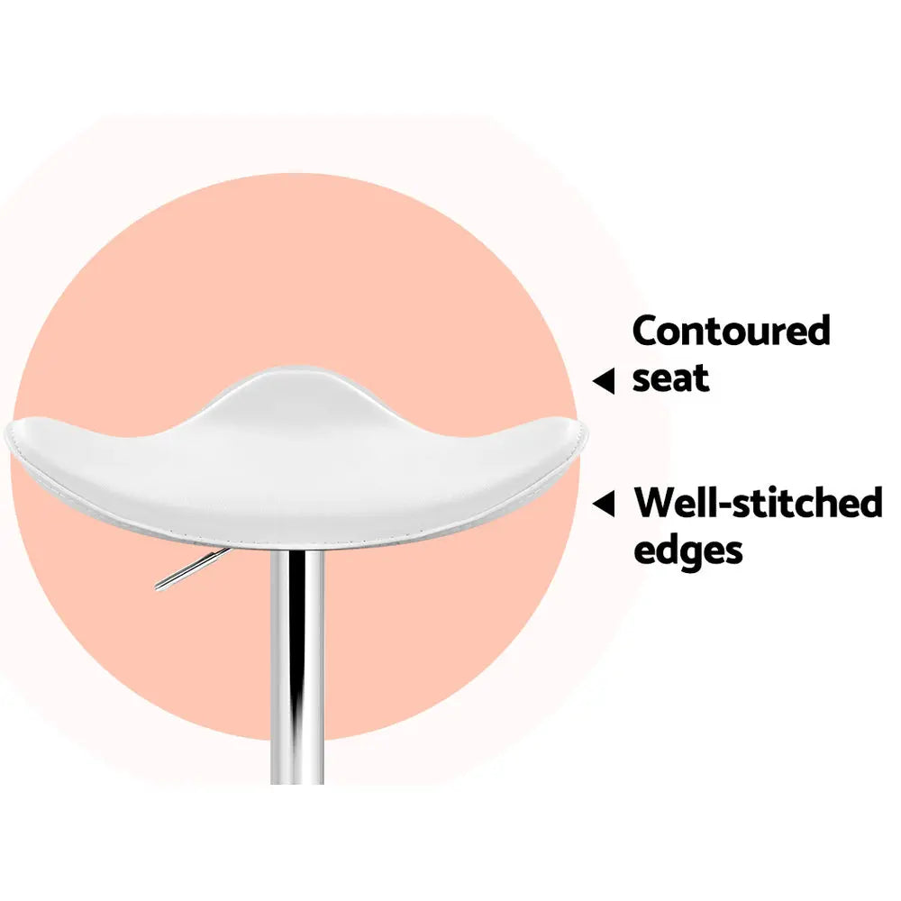 Artiss Set of 4 Swivel Bar Stools - White Deals499