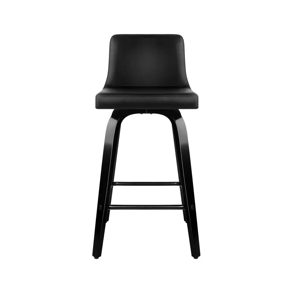 Artiss Set of 4 Wooden PU Leather Bar Stool - Black Deals499