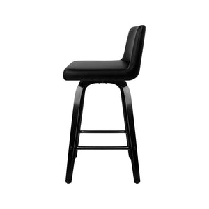 Artiss Set of 4 Wooden PU Leather Bar Stool - Black Deals499