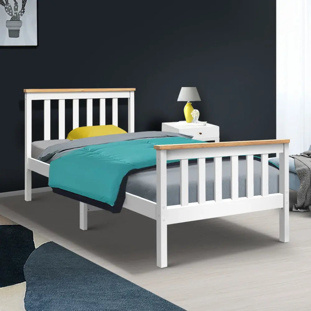 Artiss Single Wooden Bed Frame Bedroom Furniture Kids Deals499