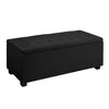 Artiss Storage Ottoman Blanket Box Black Fabric Footstool Chest Couch Seat Toy Deals499