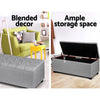 Artiss Storage Ottoman Footstool Blanket Box Foot Stool Bench Toy Seat Grey Deals499