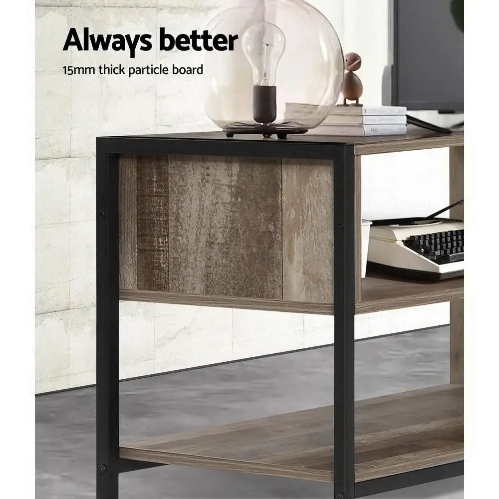 Artiss TV Cabinet Entertainment Unit Stand Storage Wood Industrial Rustic 124cm Deals499
