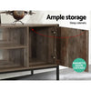 Artiss TV Cabinet Entertainment Unit Stand Storage Wood Industrial Rustic 124cm Deals499