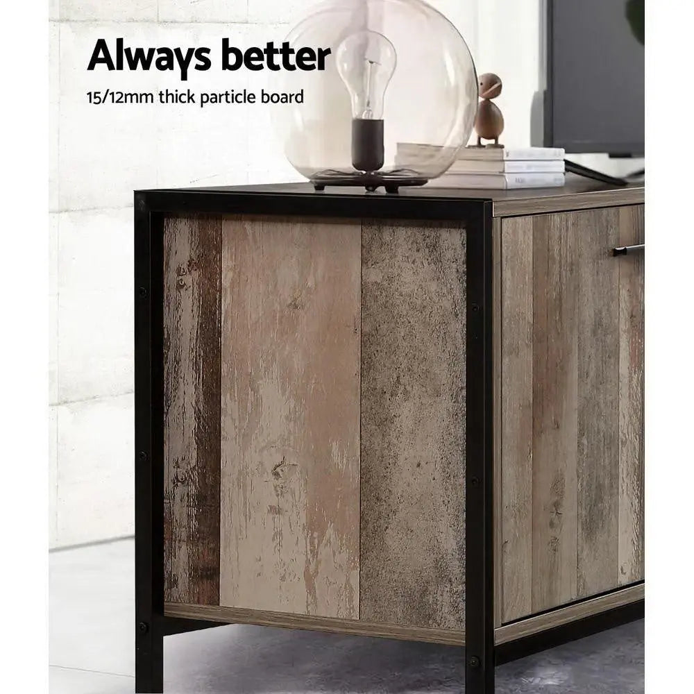 Artiss TV Cabinet Entertainment Unit Stand Storage Wood Industrial Rustic 160cm Deals499