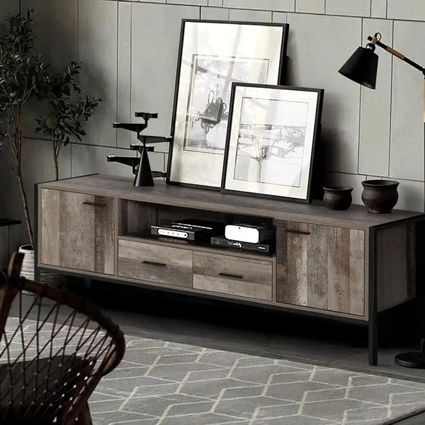 Artiss TV Cabinet Entertainment Unit Stand Storage Wood Industrial Rustic 160cm Deals499